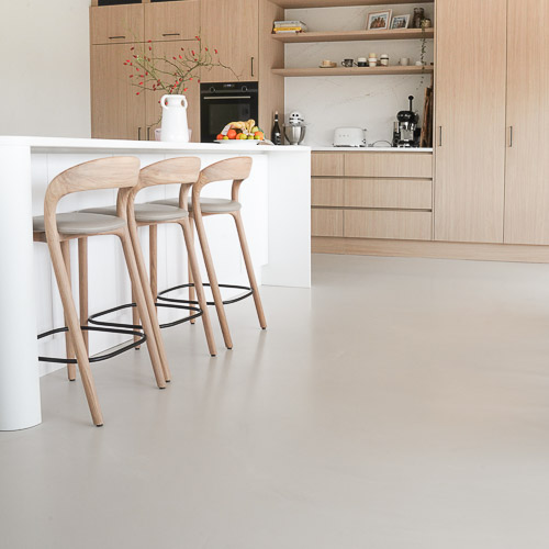 Zilva PU gietvloer woonkeuken  Alblasserdam Zilva PU gietvloer woonkeuken Alblasserdam